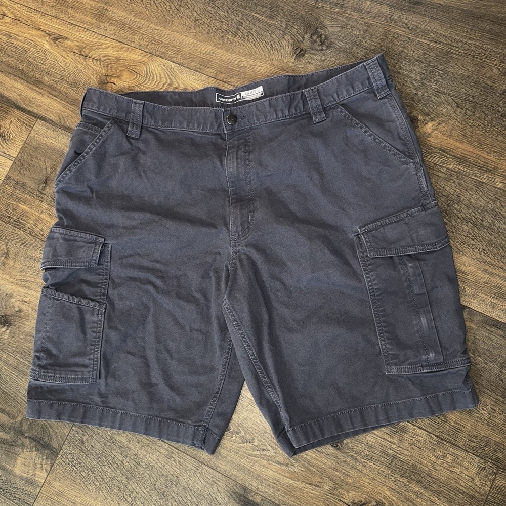 Carhartt Men's Size‎ 42 Shorts Rugged Flex Canvas Cargo Work Shorts Utility Gray